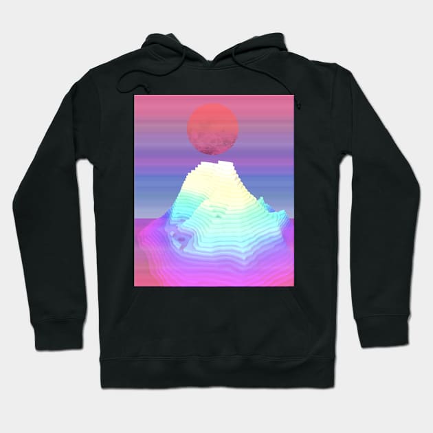 Abstract Mountain View at Dawn Hoodie by HappyGiftArt